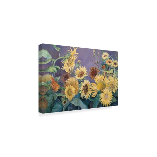 Joanne Porter 'Sunflower In Purple Sky' Canvas Art,12x19
